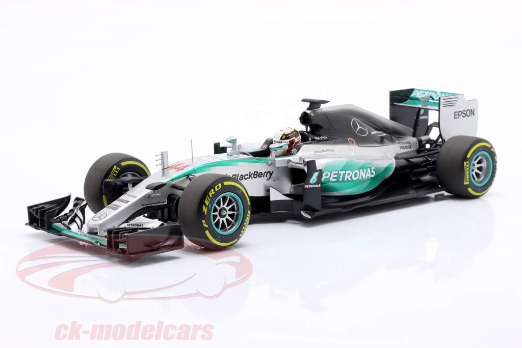 L. Hamilton Mercedes AMG W06 #44 winnaar VS GP formule 1 Wereldkampioen 2015 1:18 Minichamps