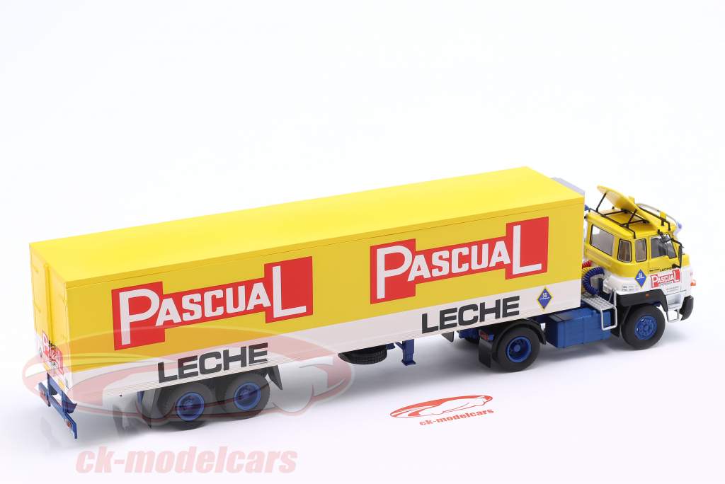 Dodge C38T Leche Pascual Camion avec bande-annonce jaune / blanc / bleu 1:43 Altaya