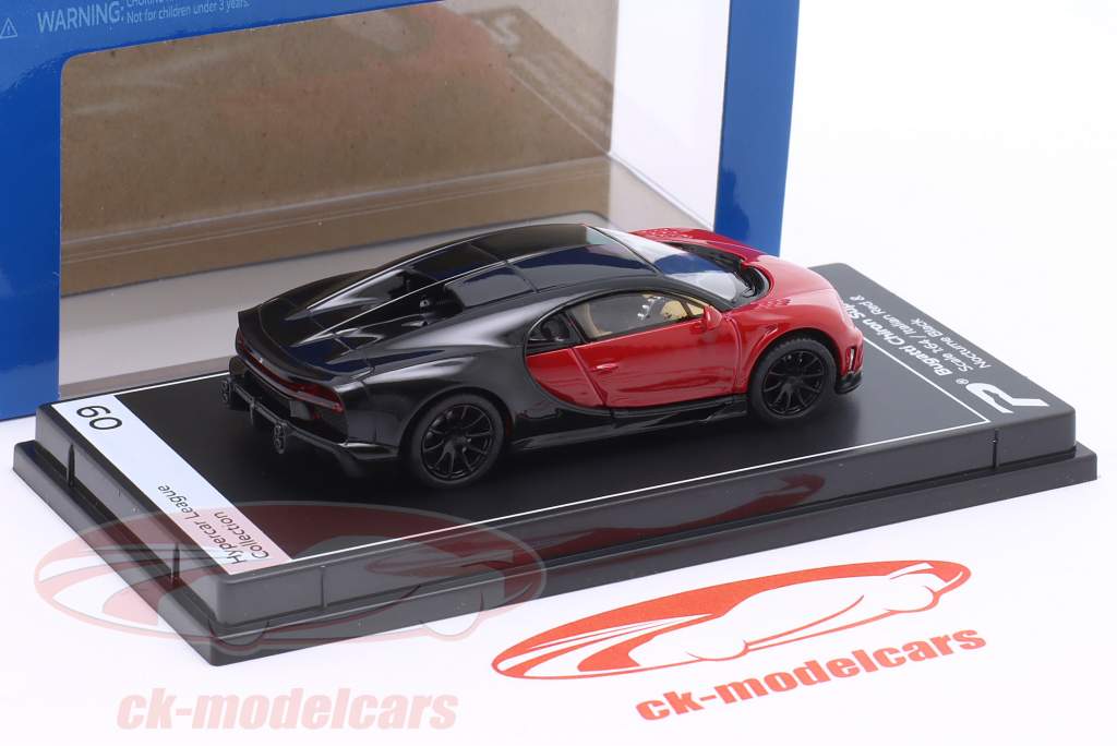 Bugatti Chiron Super Sport Byggeår 2021 rød / sort 1:64 Kinsmart