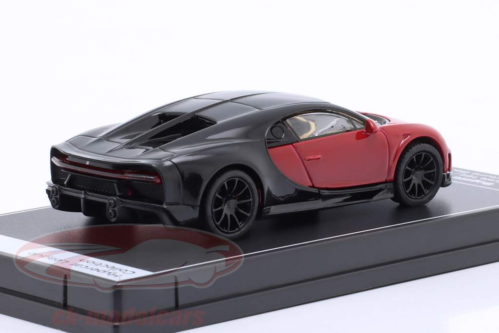 Bugatti Chiron Super Sport Byggeår 2021 rød / sort 1:64 Kinsmart