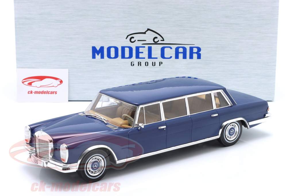 Mercedes-Benz 600 LWB (W100) Pullman mørkeblå 1:18 ModelCar Group