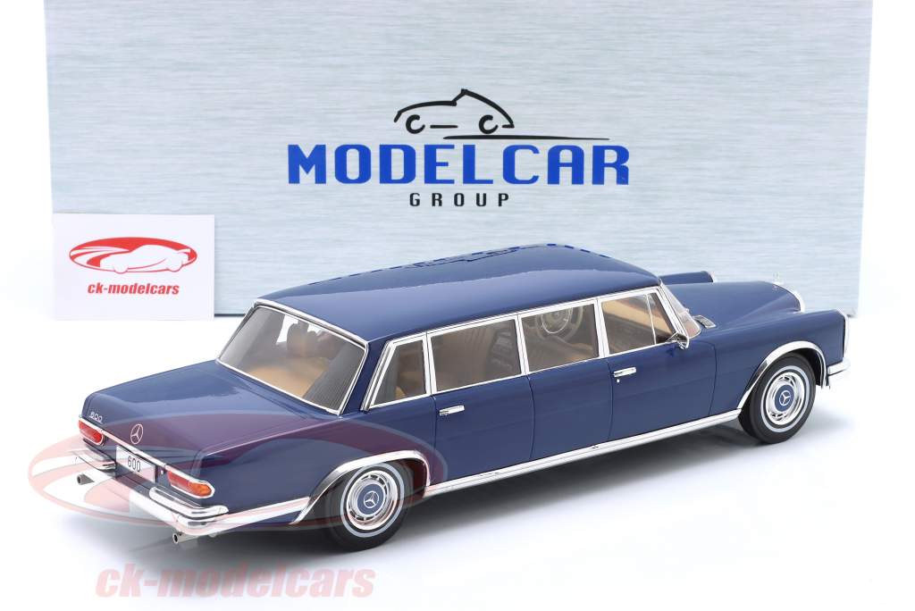 Mercedes-Benz 600 LWB (W100) Pullman mørkeblå 1:18 ModelCar Group