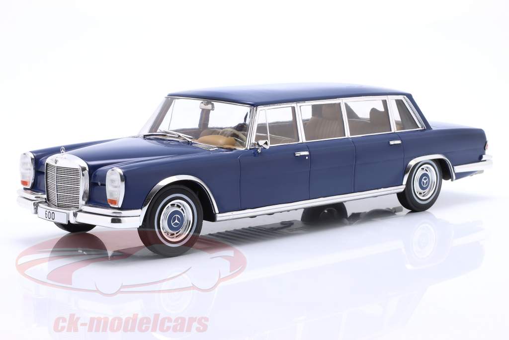 Mercedes-Benz 600 LWB (W100) Pullman mørkeblå 1:18 ModelCar Group