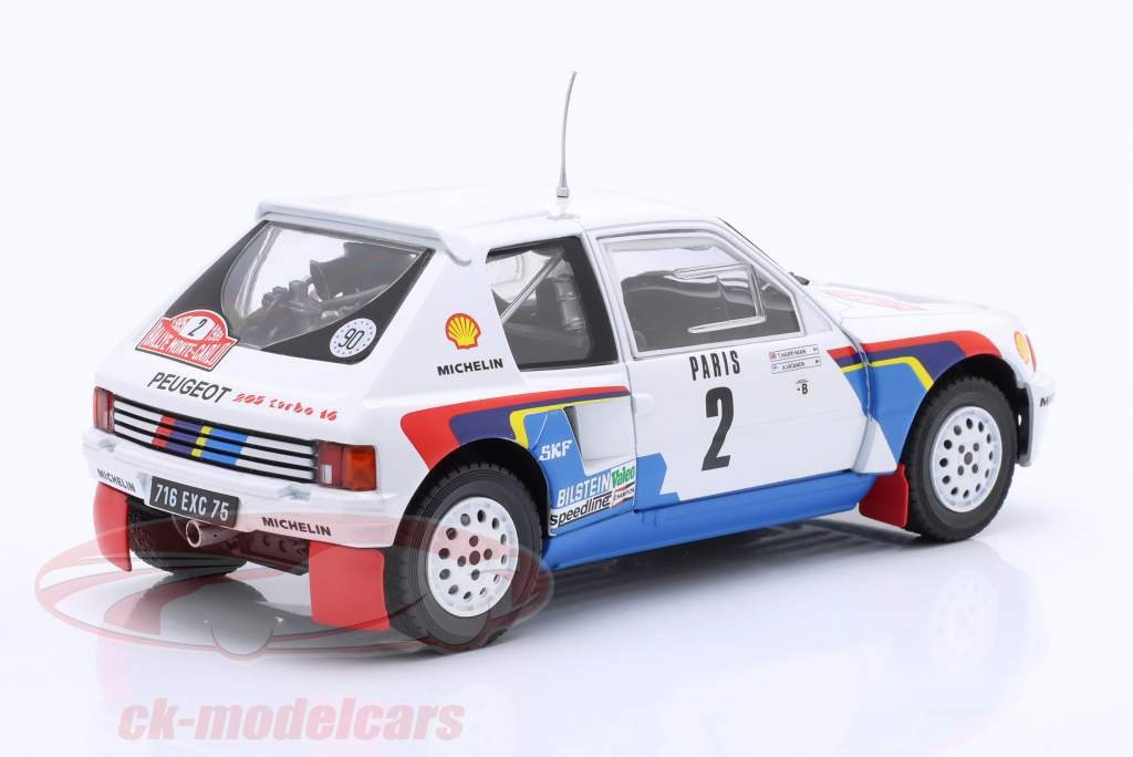 Peugeot 205 Turbo T16 #2 ganador reunión monte villancico 1985 Vatanen, Harryman 1:24 Ixo
