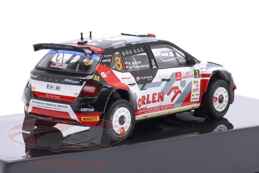 Skoda Fabia Rally2 #3 Sieger Rallye Polen 2022 Marczyk, Gospodarczyk 1:43 Ixo