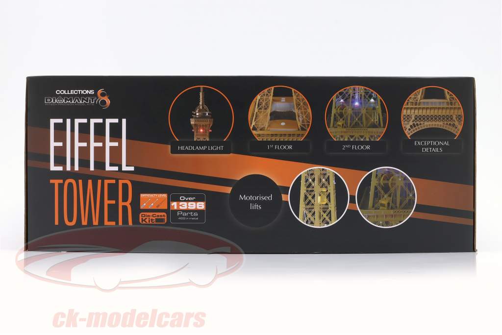 Eiffel Tower Paris with lighting and elevators Kit 1:270 Ixo