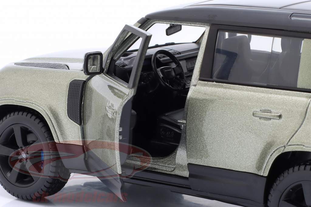 Land Rover Defender 110 year 2022 light green metallic 1:24 Bburago