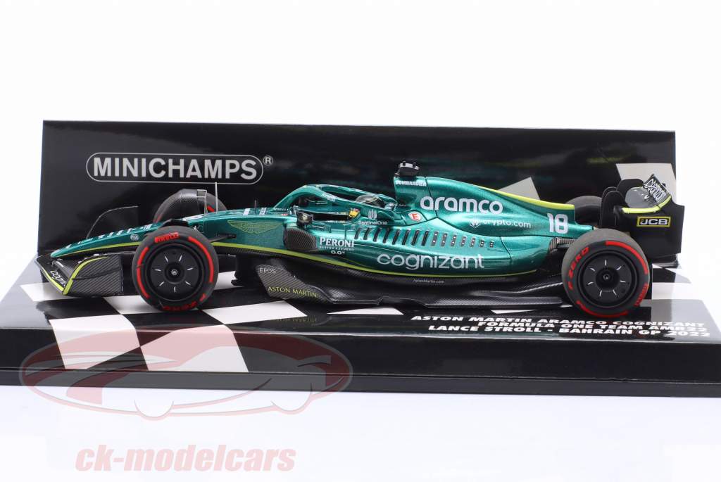 Lance Stroll Aston Martin AMR22 #18 Baréin GP fórmula 1 2022 1:43 Minichamps