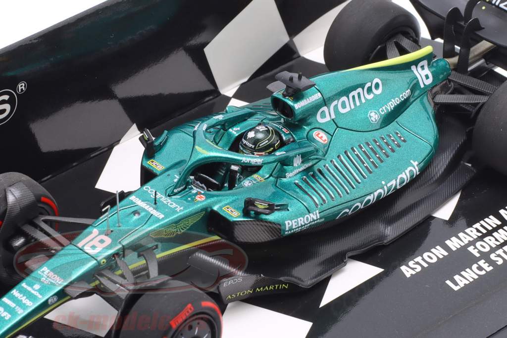 Lance Stroll Aston Martin AMR22 #18 Baréin GP fórmula 1 2022 1:43 Minichamps