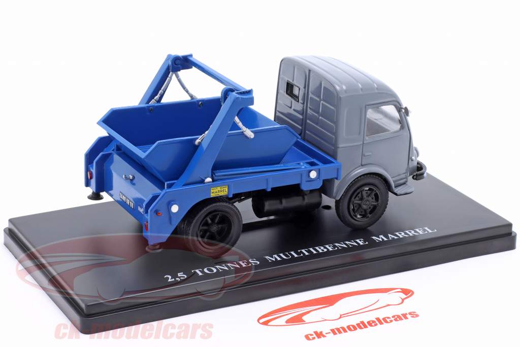 Renault 2,5 tons skraldevogn Byggeår 1956 blå / Grå 1:43 Hachette