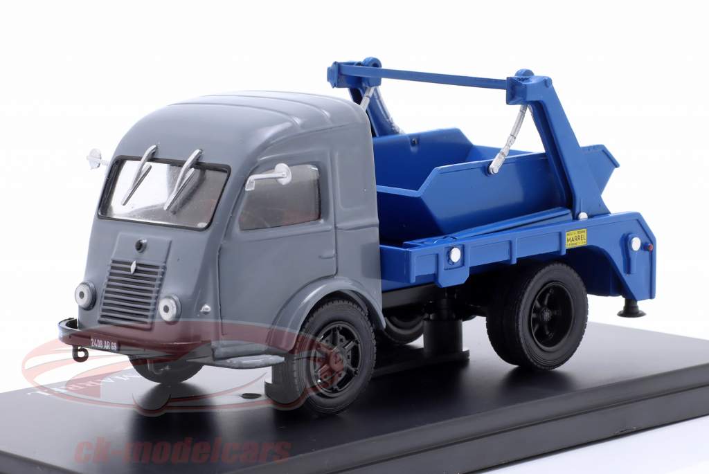 Renault 2,5 tons skraldevogn Byggeår 1956 blå / Grå 1:43 Hachette