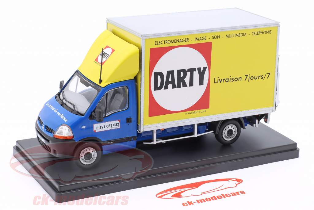 Renault Master 2 panel varevogn Darty Byggeår 2009 gul / blå 1:43 Hachette