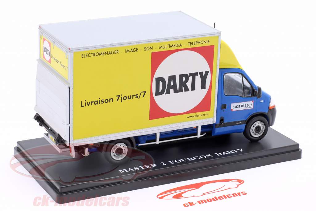 Renault Master 2 panel varevogn Darty Byggeår 2009 gul / blå 1:43 Hachette