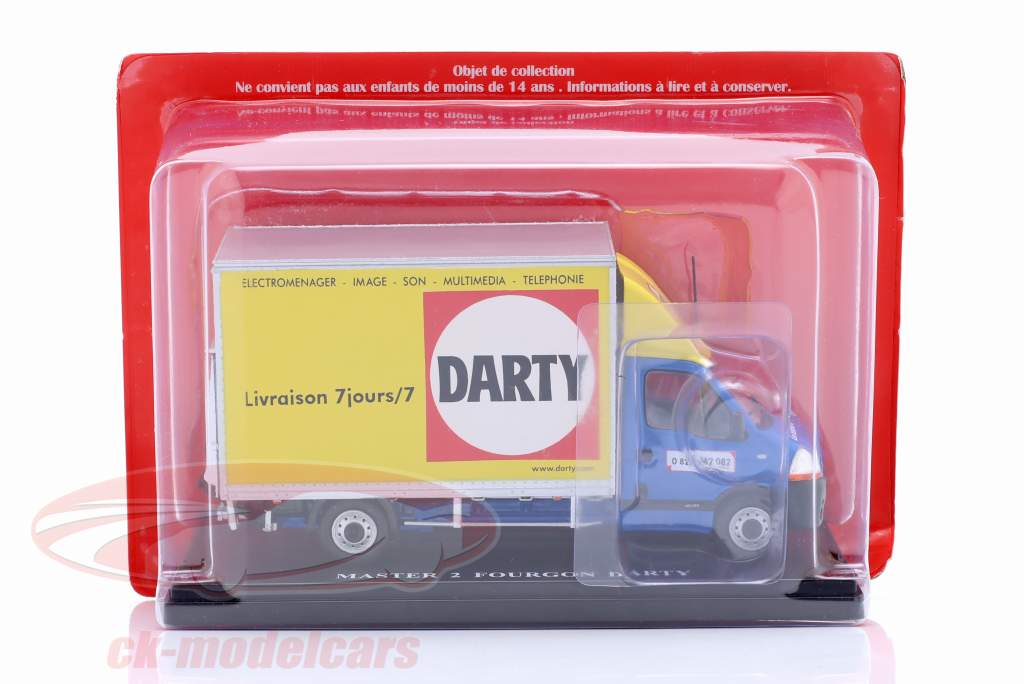 Renault Master 2 パネルバン Darty 建設年 2009 黄色 / 青 1:43 Hachette