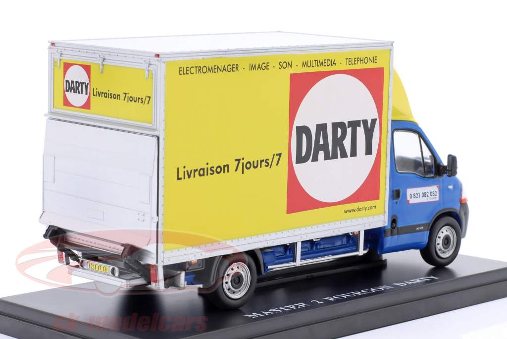 Renault Master 2 panel varevogn Darty Byggeår 2009 gul / blå 1:43 Hachette