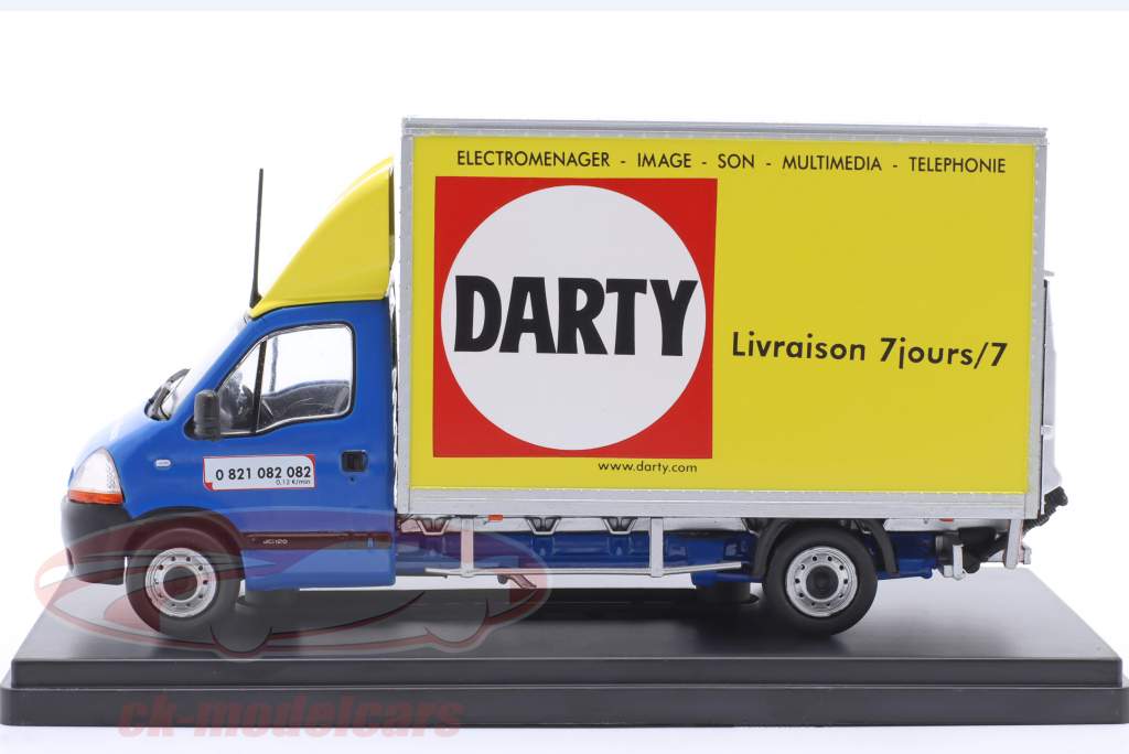Renault Master 2 panel varevogn Darty Byggeår 2009 gul / blå 1:43 Hachette
