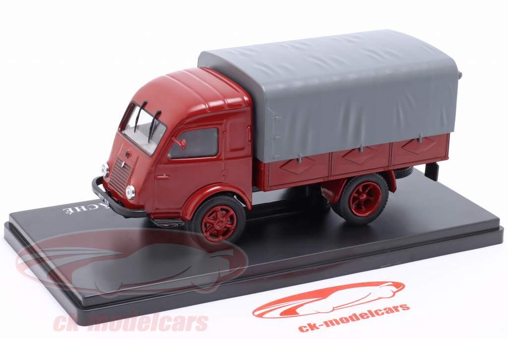 Renault 2 metric tons flatbed truck year 1947 red / Gray 1:43 Hachette
