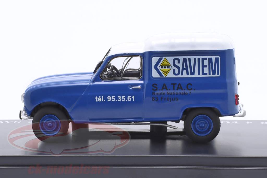 Renault R 4 Fourgonette assistance bil Saviem 1967 blå / hvid 1:43 Hachette