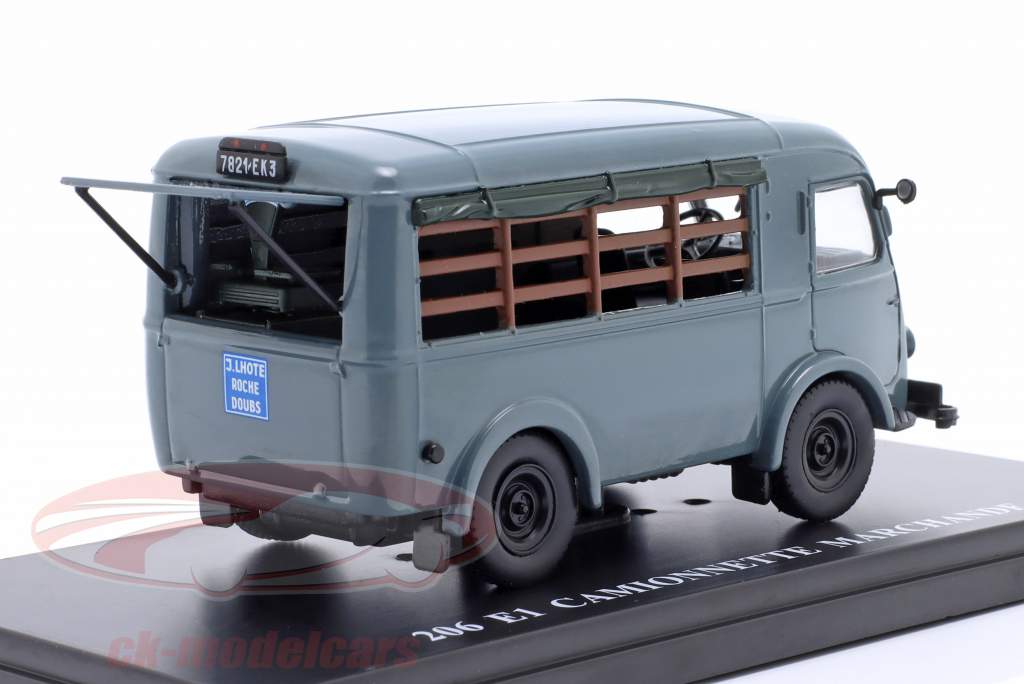 Renault 206 E1 salgsvogn Byggeår 1956 Grå blå 1:43 Hachette
