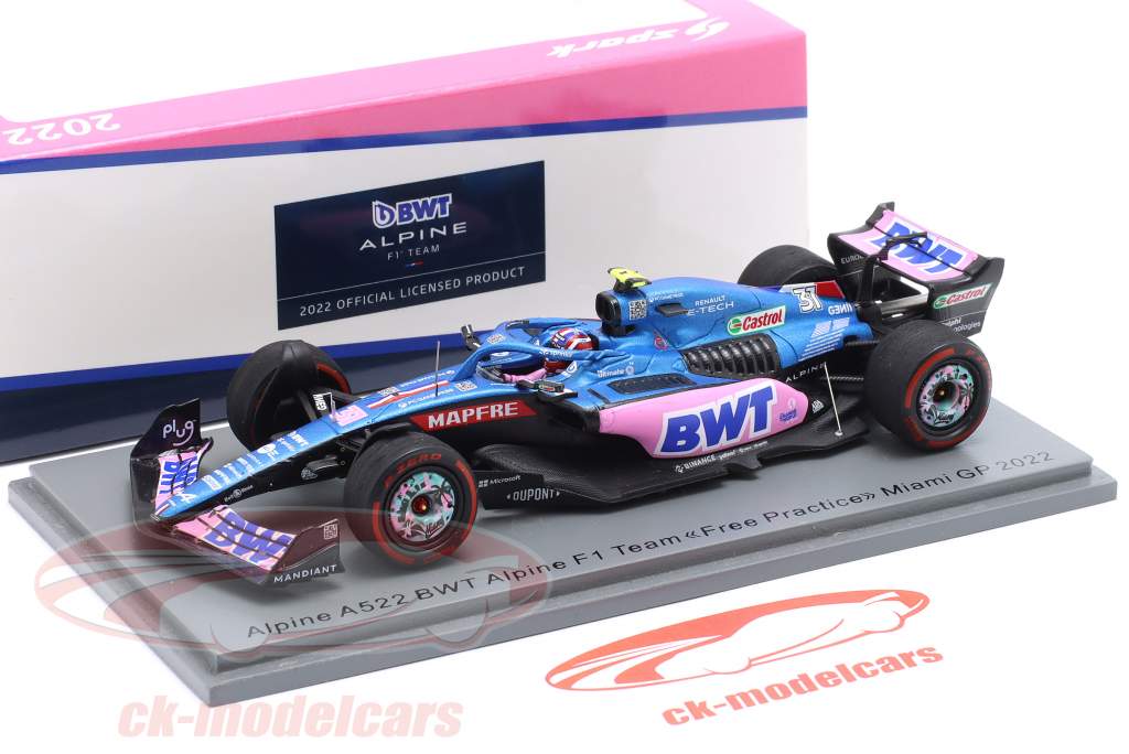 Esteban Ocon Alpine A522 #31 Free Practice Miami GP formula 1 2022 1:43 Spark