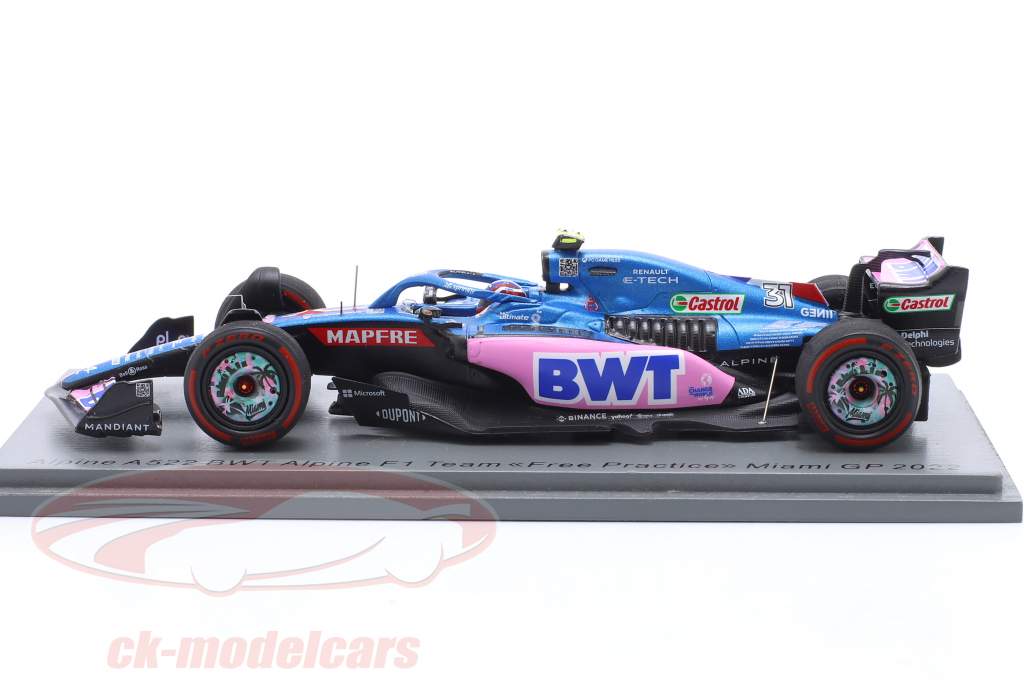 Esteban Ocon Alpine A522 #31 Free Practice Miami GP formula 1 2022 1:43 Spark