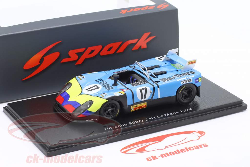 Porsche 908/02 #17 24h LeMans 1974 Ortega, Merello, Ranft 1:43 Spark