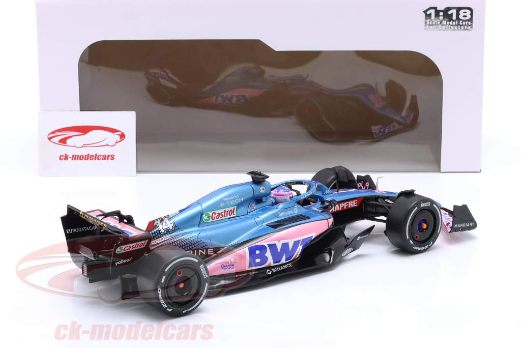 Solido 1:18 Fernando Alonso Alpine A522 #14 7th Monaco GP