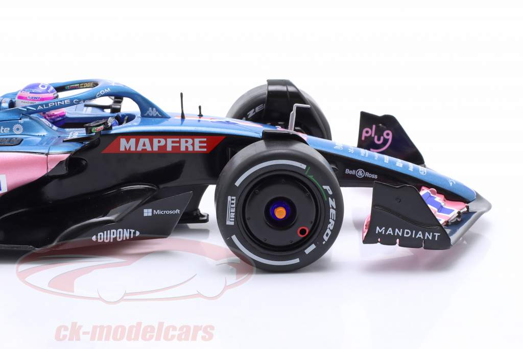 Fernando Alonso Alpine A522 #14 7ème Monaco GP formule 1 2022 1:18 Solido