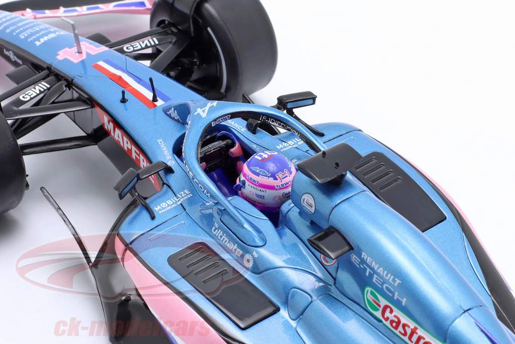 Fernando Alonso Alpine A522 #14 7e Monaco GP formule 1 2022 1:18 Solido