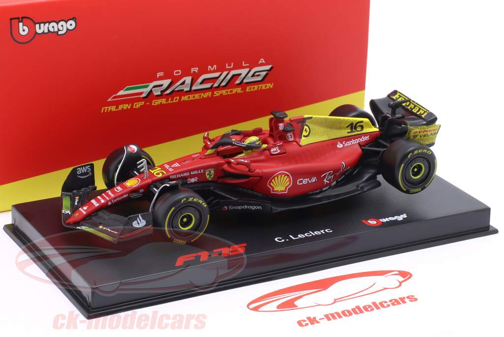 Charles Leclerc Ferrari F1-75 #16 2do italiano GP fórmula 1 2022 1:43 Bburago