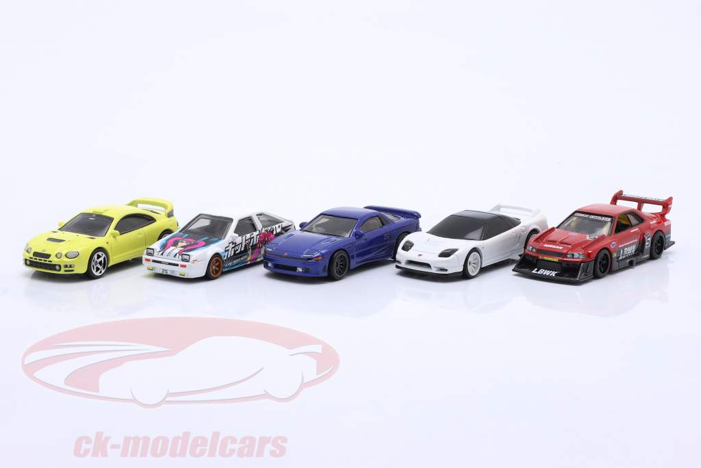 5-Car Set Mountain Drifters i containerpakke 1:64 HotWheels