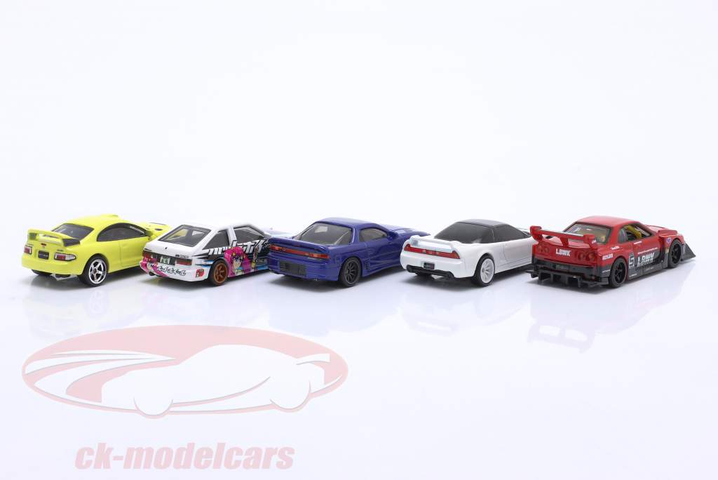 5-Car Set Mountain Drifters i containerpakke 1:64 HotWheels