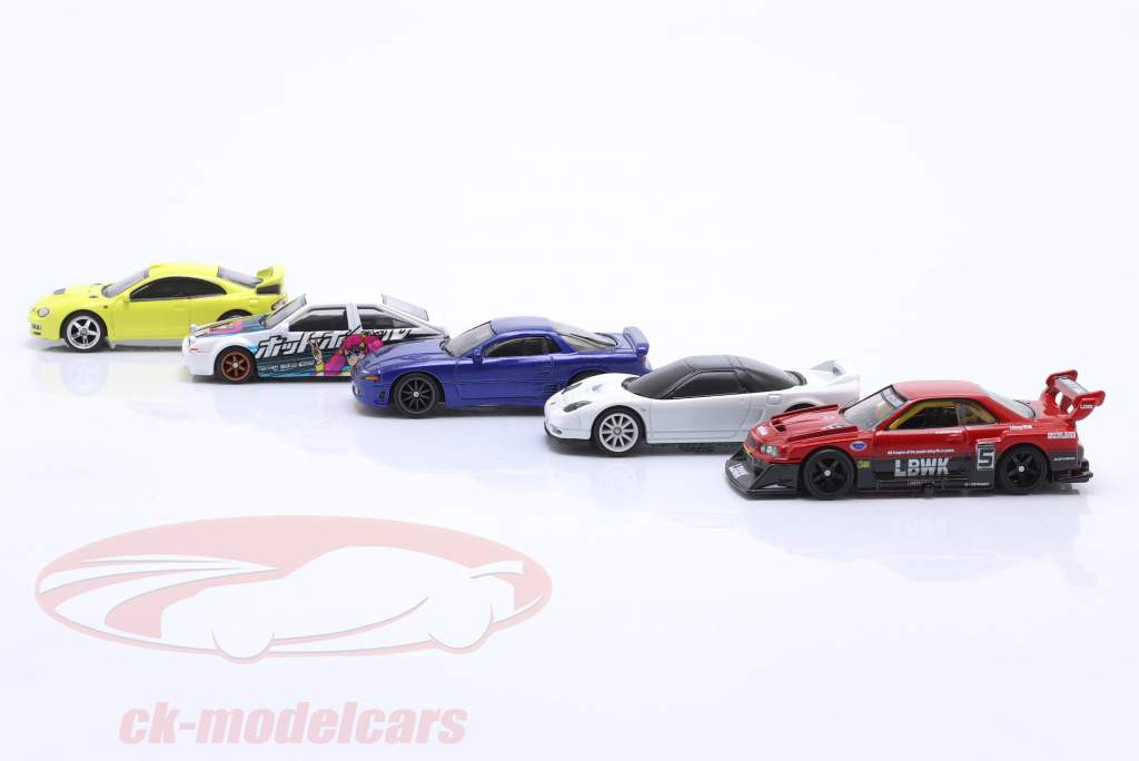5-Car Set Mountain Drifters i containerpakke 1:64 HotWheels