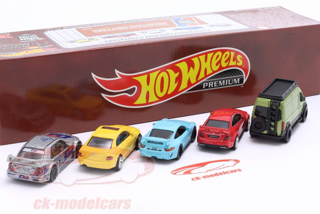 5-Car Set Duitsland in container pakket 1:64 HotWheels