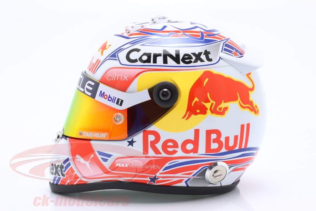 Max Verstappen Red Bull #1 USA GP Formel 1 Weltmeister 2022 Helm 1:2 Schuberth