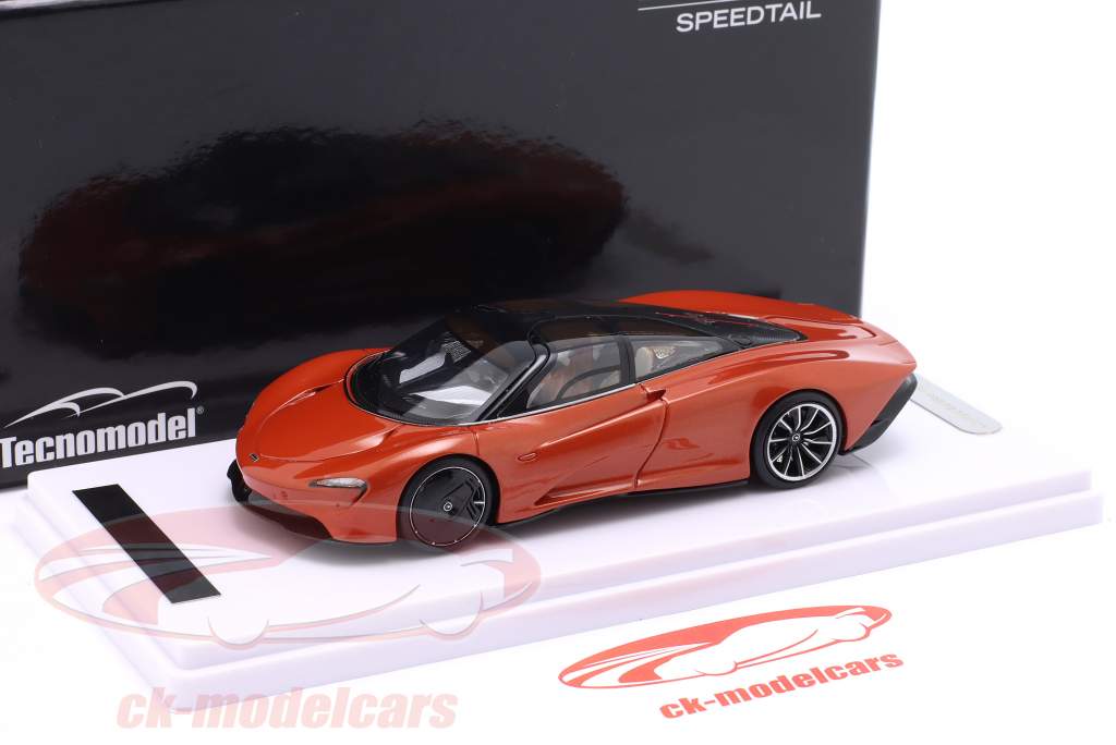 McLaren Speedtail ano de construção 2020 laranja metálico 1:43 Tecnomodel