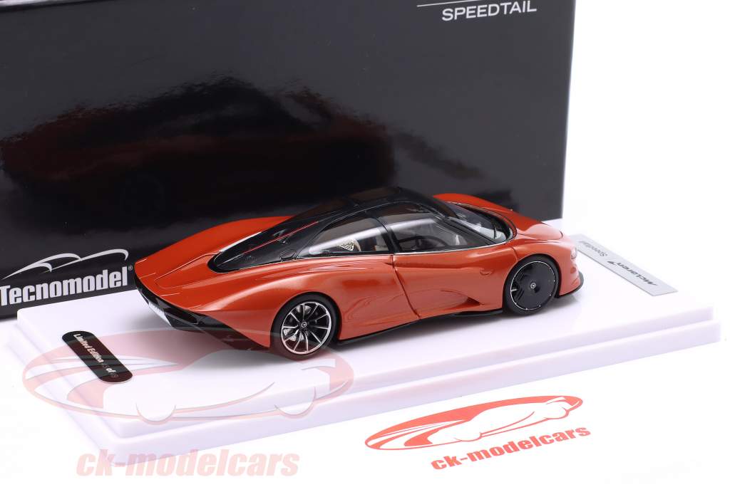 McLaren Speedtail ano de construção 2020 laranja metálico 1:43 Tecnomodel