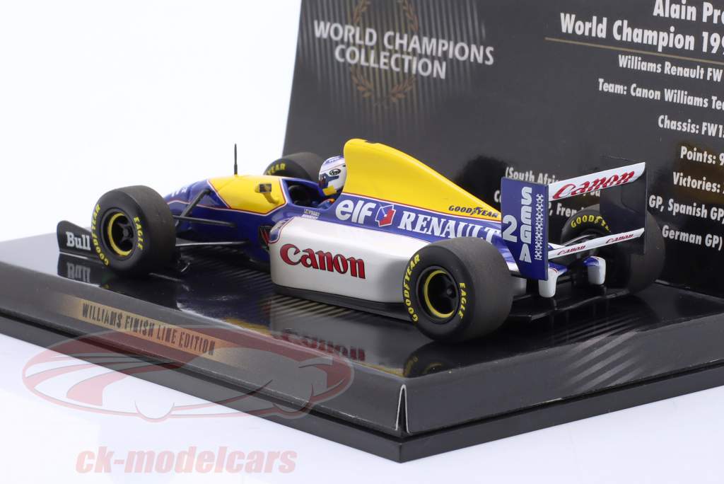 A. Prost Williams FW15C Dirty Version #2 Formel 1 Weltmeister 1993 1:43 Minichamps