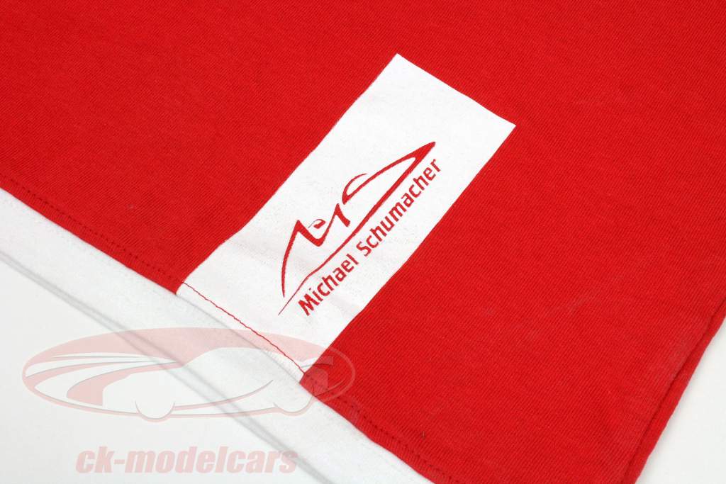 Michael Schumacher T-shirt heeft het logo rood wit maat S Small