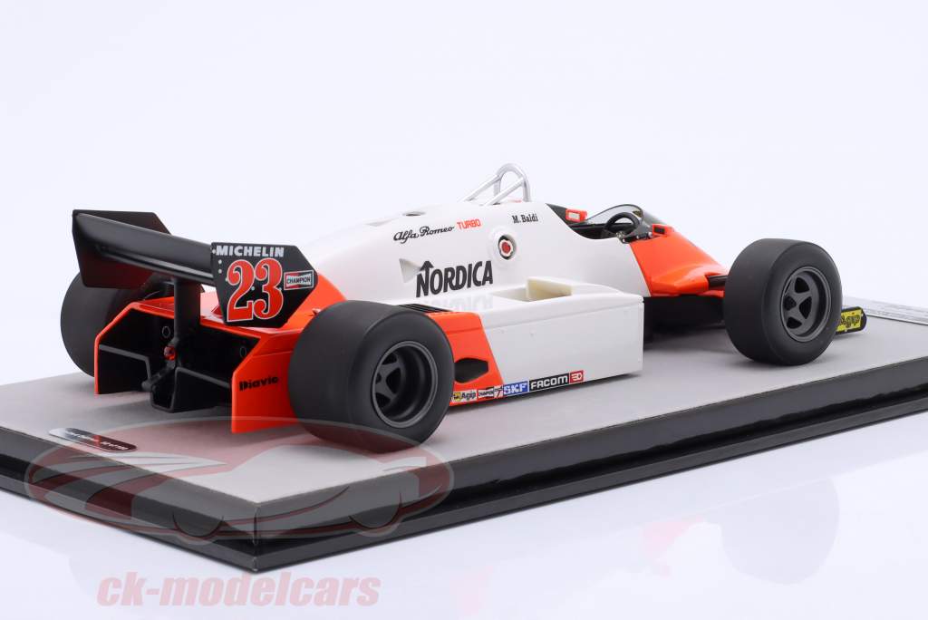 Mauro Baldi Alfa 183T #23 Mónaco GP fórmula 1 1983 1:18 Tecnomodel