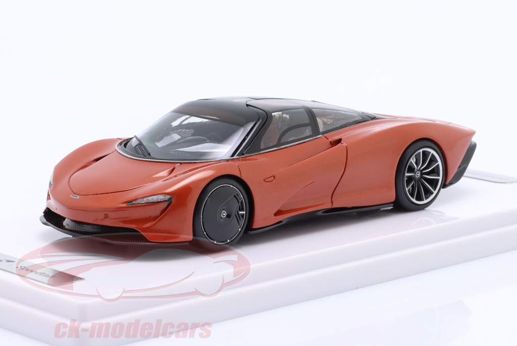 McLaren Speedtail ano de construção 2020 laranja metálico 1:43 Tecnomodel