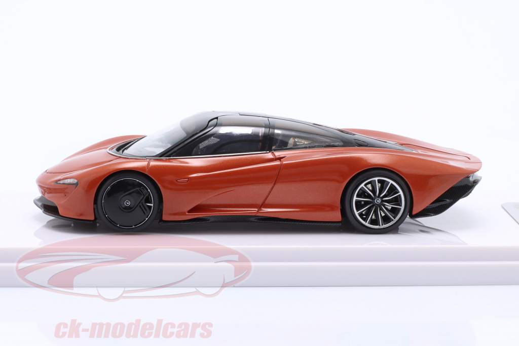 McLaren Speedtail ano de construção 2020 laranja metálico 1:43 Tecnomodel