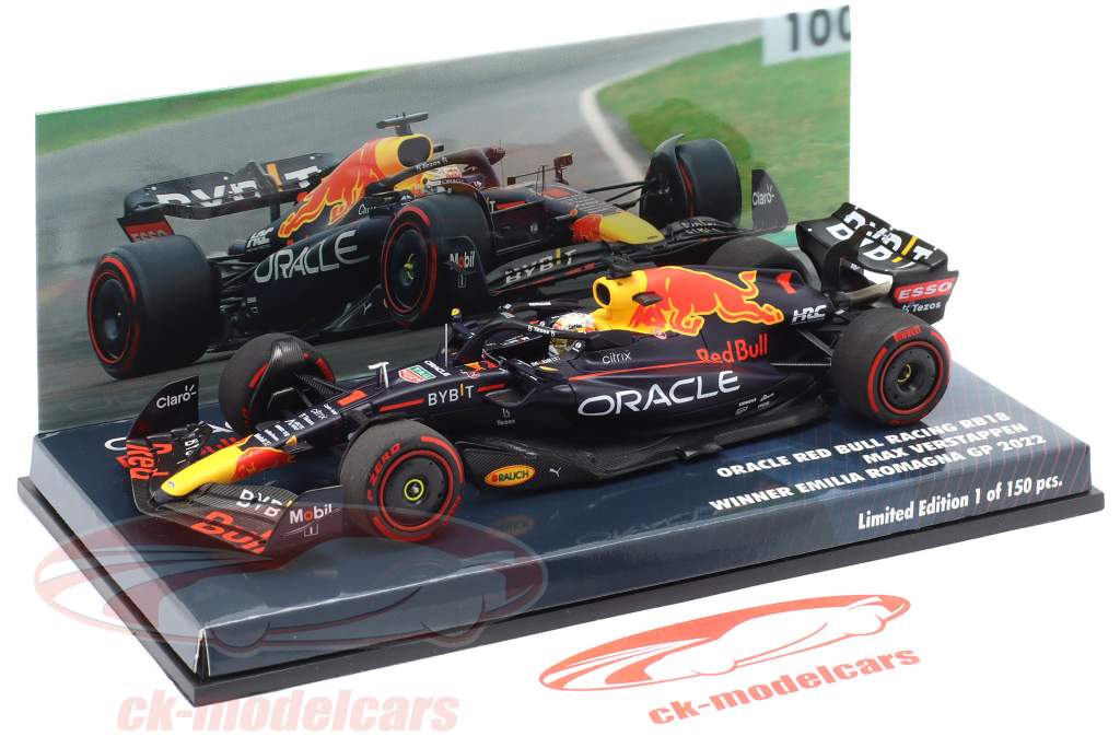 M. Verstappen Red Bull RB18 #1 vincitore Emilia-Romagna formula 1 Campione del mondo 2022 1:43 Minichamps