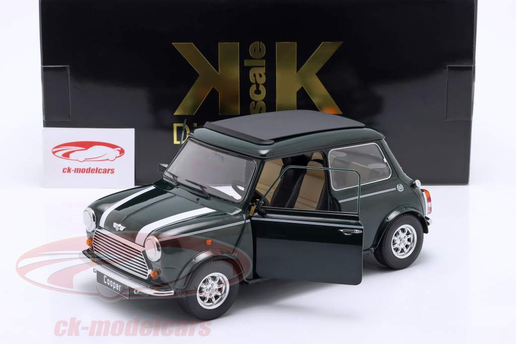 KK-Scale 1:12 Mini Cooper with sunroof dark green / white