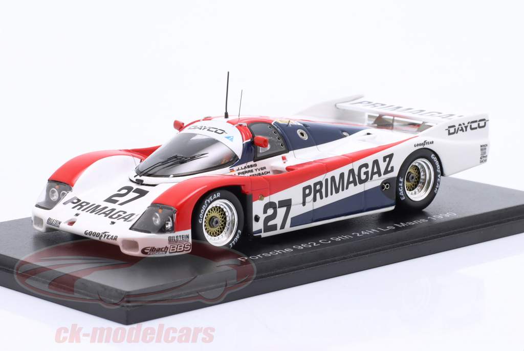 Porsche 962C #27 9th 24h LeMans 1990 Yver, Lässig, Altenbach 1:43 Spark