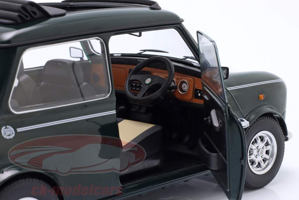 Mini Cooper 和 天窗 深绿色 / 白色的 RHD 1:12 KK-Scale