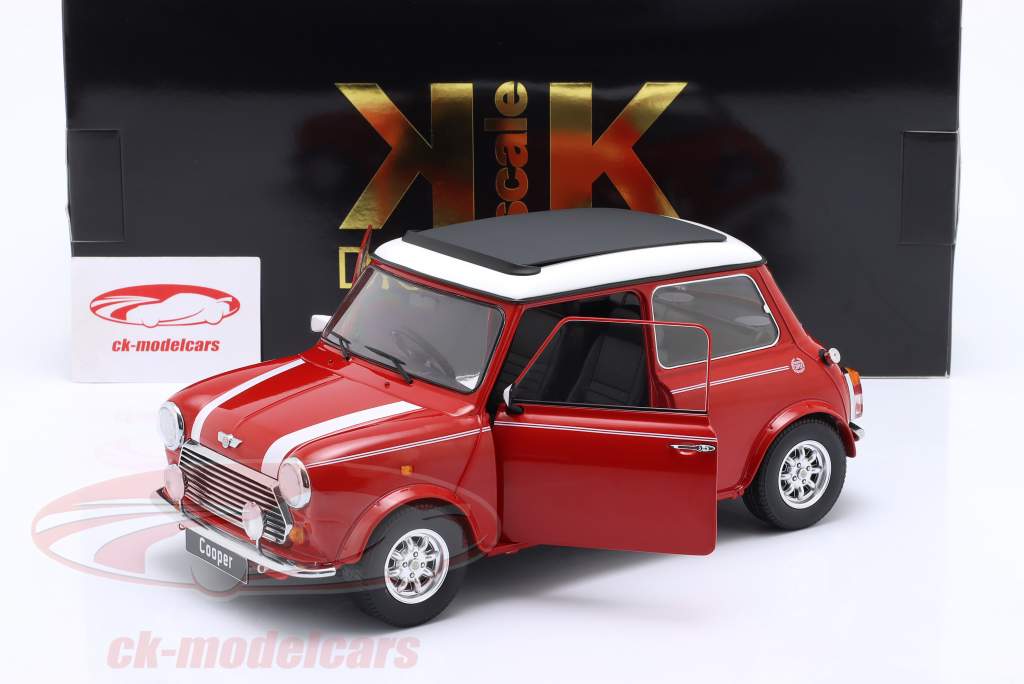 KK-Scale 1:12 Mini Cooper 和天窗红色的/ 白色的RHD