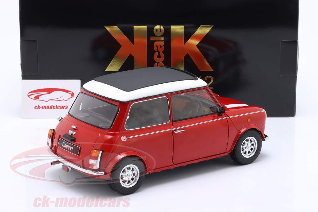 Mini Cooper с люк красный / белый RHD 1:12 KK-Scale