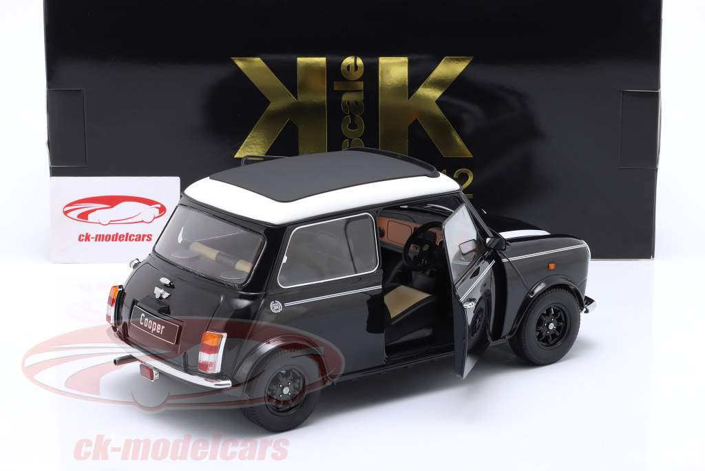 Mini Cooper 和 天窗 黑色的 金属的 / 白色的 RHD 1:12 KK-Scale