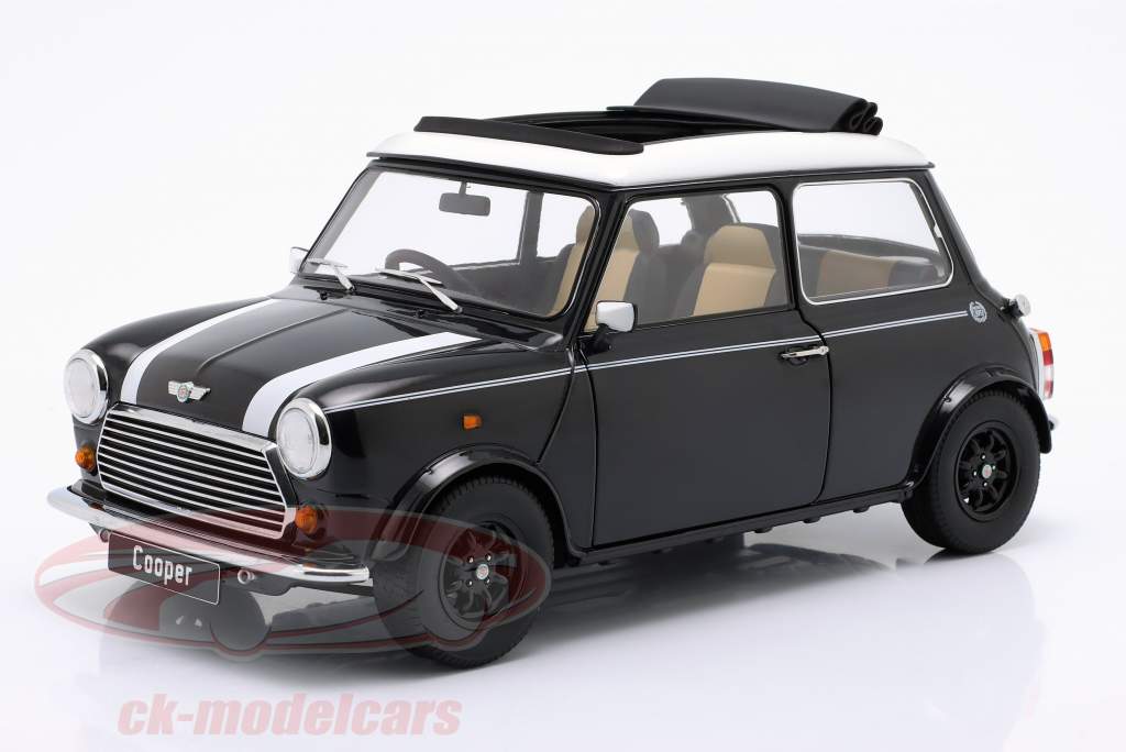 Mini Cooper with sunroof black metallic / white RHD 1:12 KK-Scale